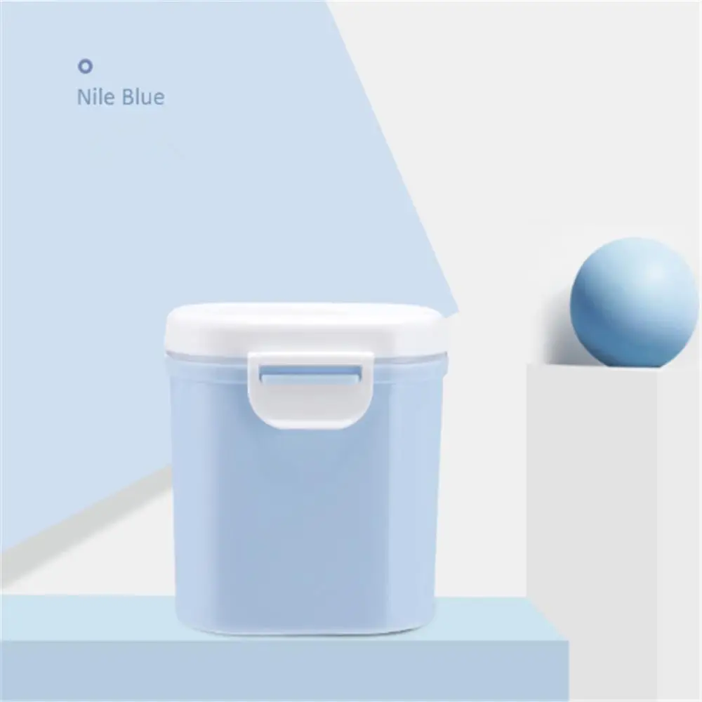 blue large Высокая емкость, контейнер для детского молочного порошка, мелкпоедер, контейнер для хранения детского питания, двухслойная коробка для кормления новорожденных - Цвет: blue large