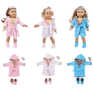 Комплект из трех предметов Удобная Ночная Сорочка Ночное белье с рисунком пижама для девочек 18 дюймов в американском стиле и 43 см для ухода за ребенком для мам, гиперреалистичный Пупс, аксессуары к платью, детская игрушка