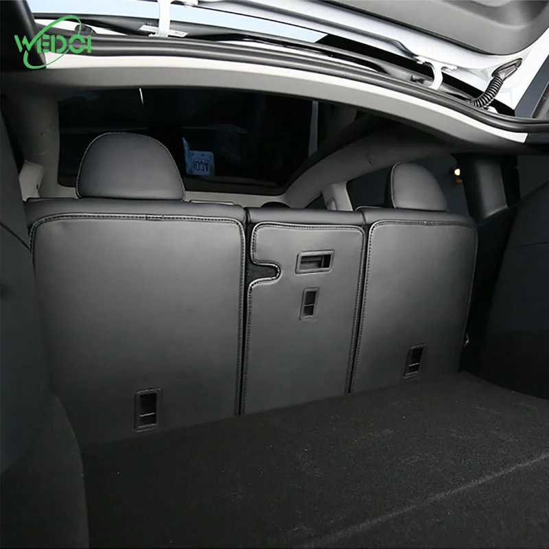 

Из искусственной кожи Anti-Kick Pad для Tesla Model Y 3 шт чехол на заднее сидение автомобиля Mats Pad, протектор багажника, чистый коврик, подкладки для груза
