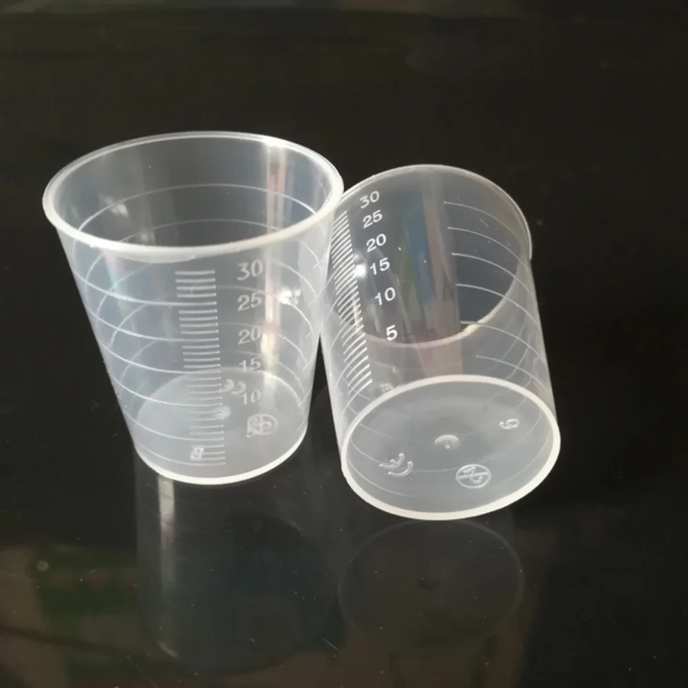 

100pcs 30ml Graduated Measuring Cup Transparent Scale Cups For Office School