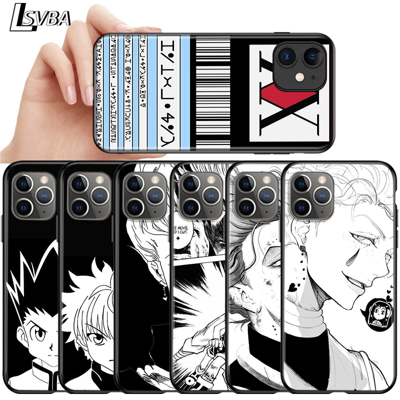 

Anime HUNTER×HUNTER For Apple iPhone 12 11 Pro Max mini XS Max XR X 8 7 6 6S Plus 5S SE 2020 Soft Black Phone Case