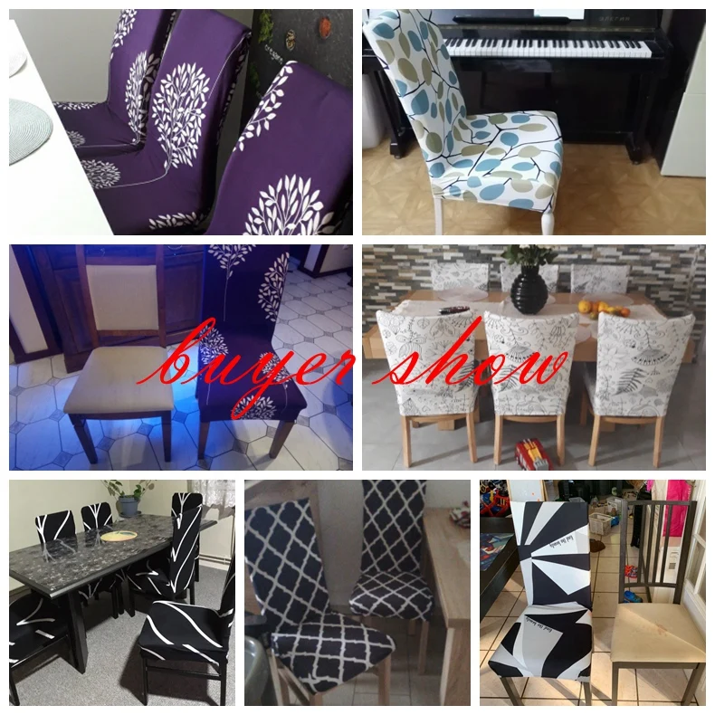 1/2/4 шт. с цветочным принтом чехлы на стулья дома Обеденный стол эластичные кресла