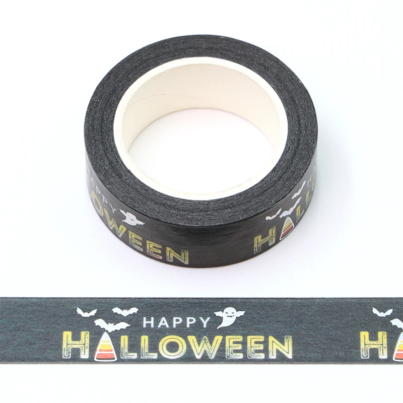 

NEW 1PC 15MM*10M Halloween Foil Halloween Ghost Pumpkin Decorative Washi Tape Wholesale Masking Tape washi tape stickers