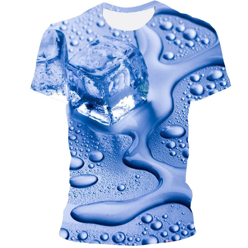 

2021 Men's New Fashion 3D Printing Colorful Pattern Everyday Short-Sleeved Trendy T-Shirt