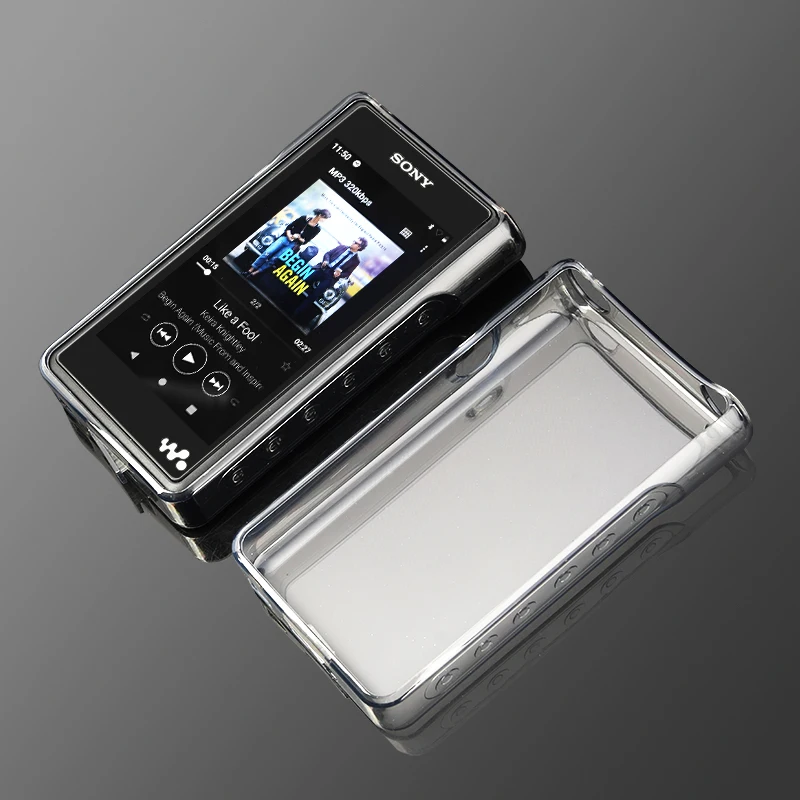 Гибкий прозрачный черный чехол из ТПУ с кристаллами тонкий для Sony Walkman NW WM1A WM1Z