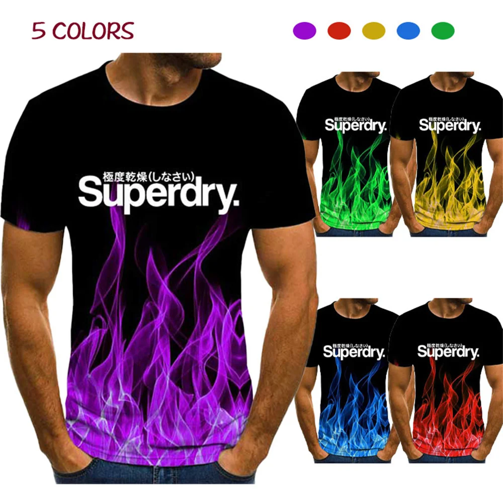 

2021 Summer Men T Shirt Clothing Fashion Short Sleeve Hip Hop Funny Printed Motorcycle Cotton Funny Splash-Ink Printed T-Shirt