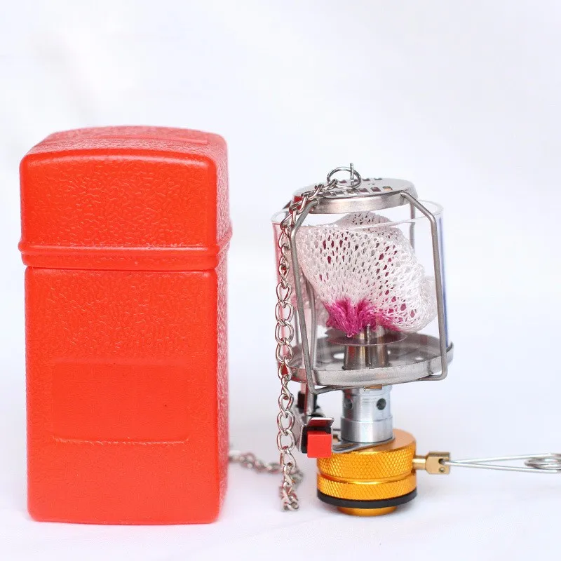 

80LUX Outdoor Camping Lantern Portable Gas Light Tent Lamp Hanging Organic Tempered Glass Lamp Outdoor Travelling Equipment