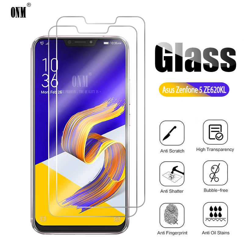 2 шт закаленное стекло для ASUS ZENFONE 5 ZE620KL Защита экрана Защитная стеклянная пленка |