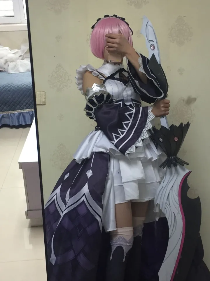 

Hot Anime Re:Life In A Different World From Zero Ram Cosplay Costume Gorgeous Combat Uniforms Activity Party Role Play Clothing