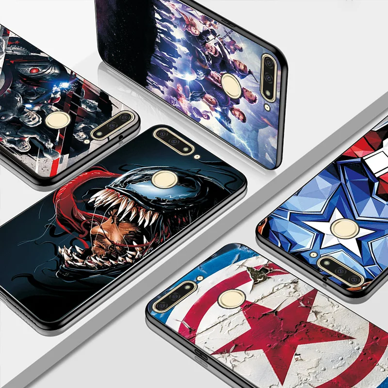 Чехол для huawei Y6, задняя крышка, чехол Y6Prime, черный ТПУ, Marvel Hero, чехлы для телефонов huawei Y6 Y 6 Prime, бампер, чехлы