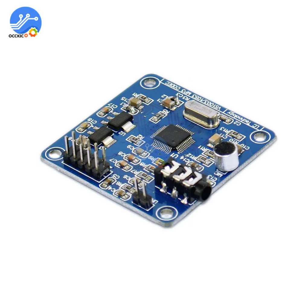 VS1003B MP3 модуль DC5V бортовой с функцией записи музыкальный плеер DIY комплект для Arduino