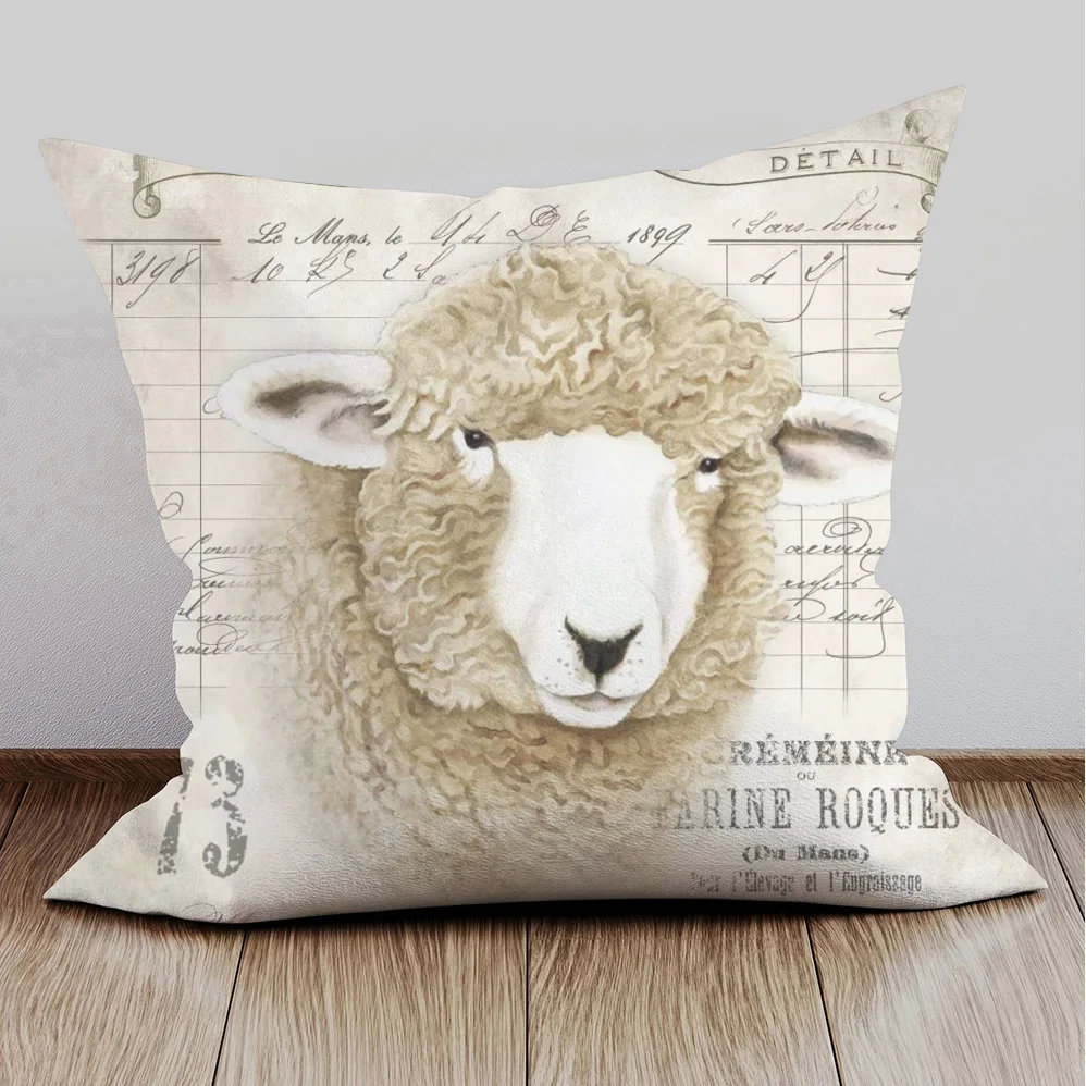 Животные Ретро Винтаж Плакаты художественная Подушка Чехлы олень волк Лось