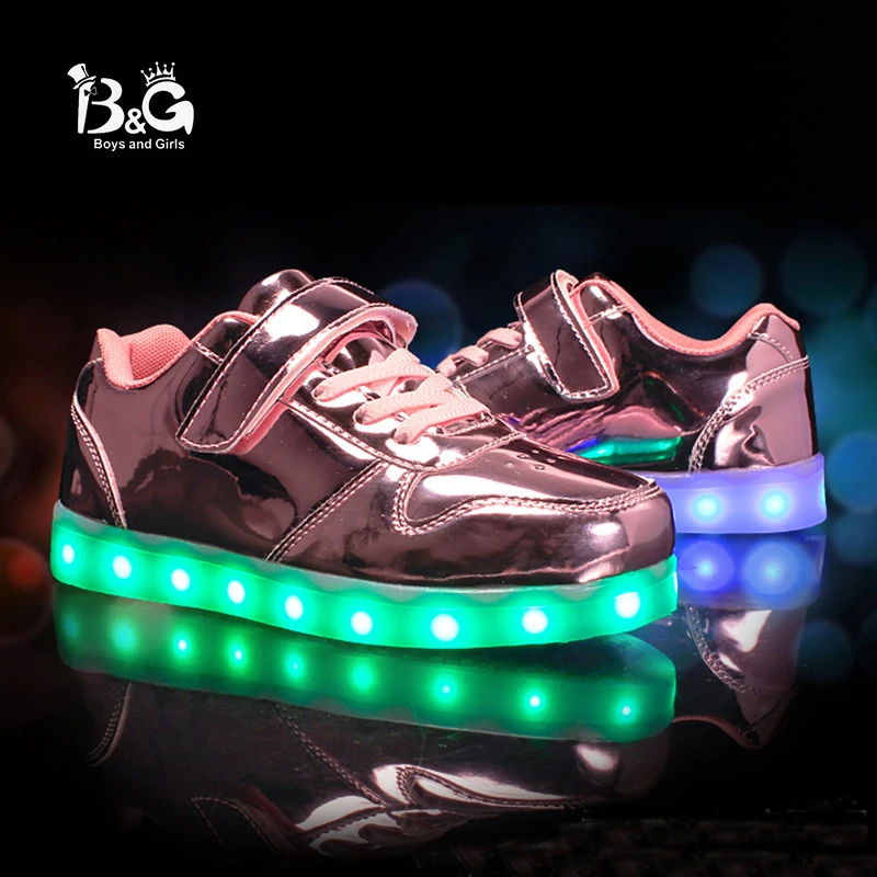 B &amp G светодиодный светильник Детская обувь Светящаяся для мальчиков Обувь