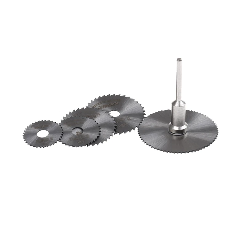 

6pcs/set High Speed Steel HSS Carving Tool Saw Blade Circular Rotary Blade Wheel Discs Mandrel For Tools Wood Cutting Saw Acc