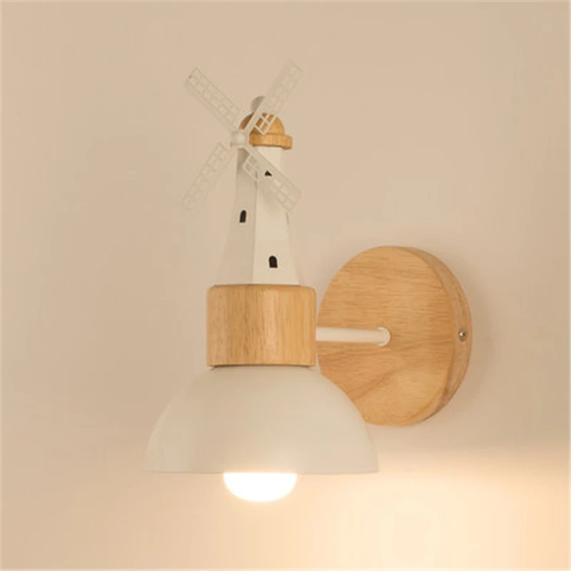 Скандинавское искусство ветряная мельница дизайн спальни прикроватная