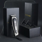 Мужская Беспроводная Машинка для стрижки волос KEMEI, перезаряжаемый электрический триммер, Т-образное лезвие, светодиодный дисплей, 45 г