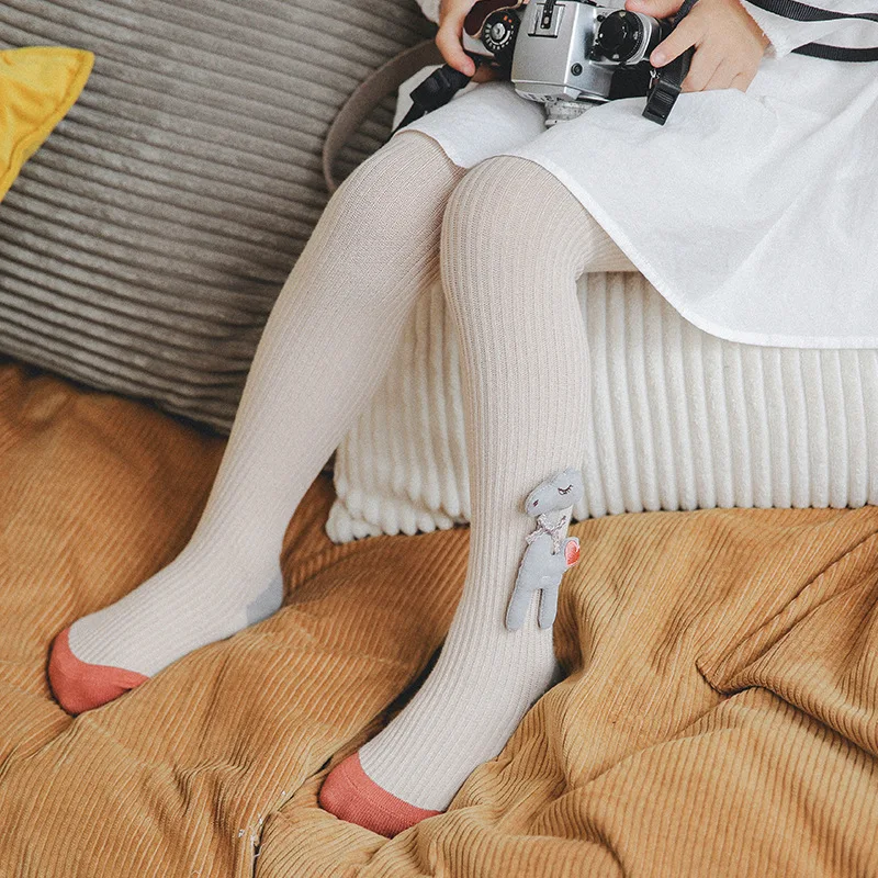 

New Autumn Winter Children's Pants Kid's Leggings Pantyhose Girls Animal Embroidery Cartoon Pants