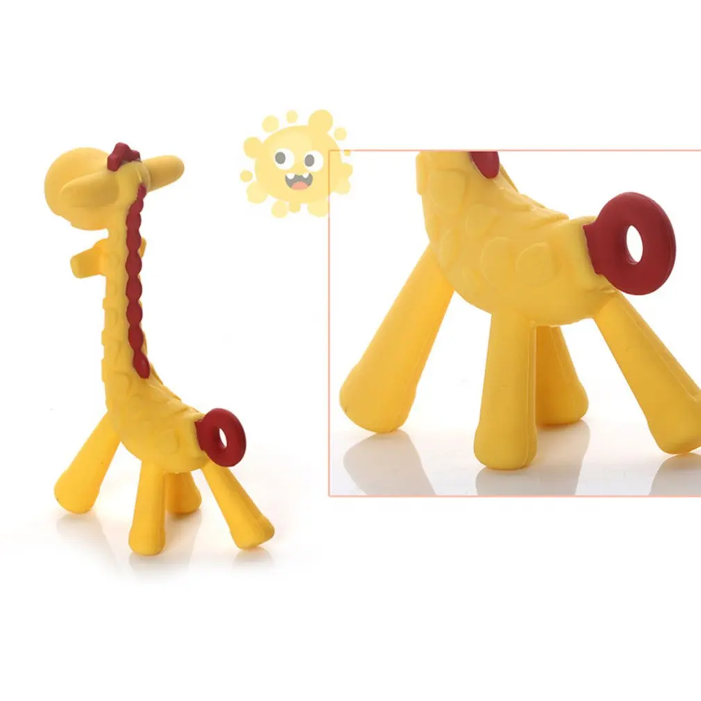 

Bright Color Non-Toxic Infant Baby Teething Ring Chewie Teether Safety Plastic Natural Bunny Sensory Toys Gift