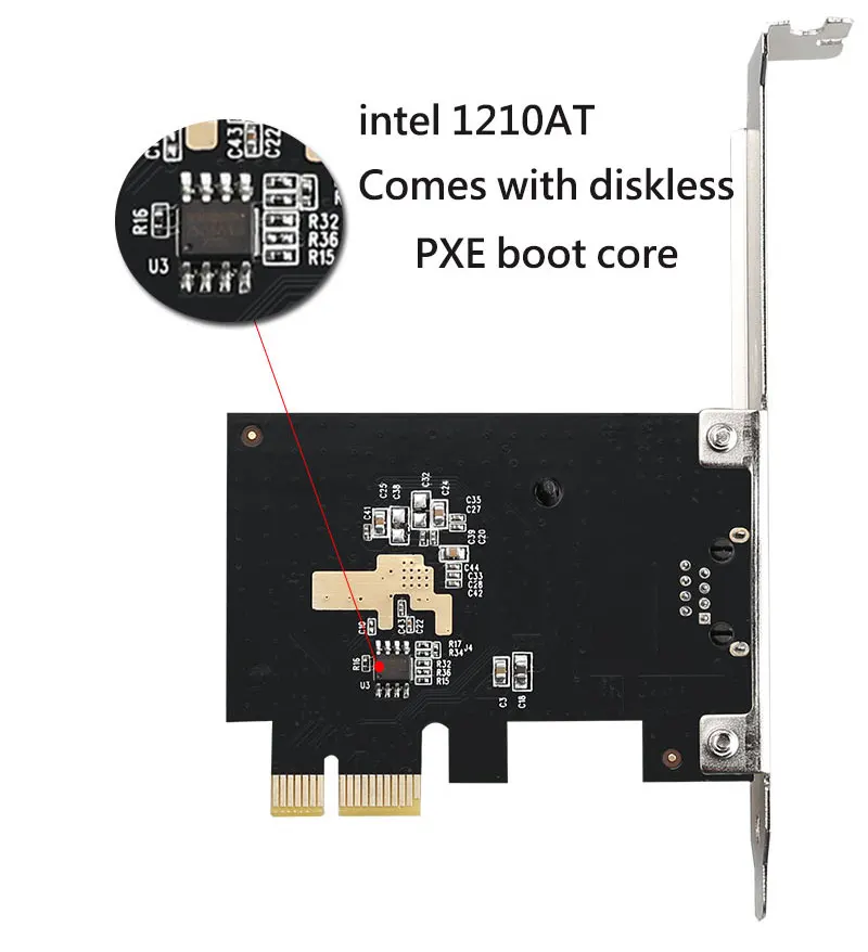 

PCI-E Gigabit Network Card 1000Mbps RJ45 Converter Network Card Control Intel I210AT/1211AT PCI Express LAN Adapter for computer