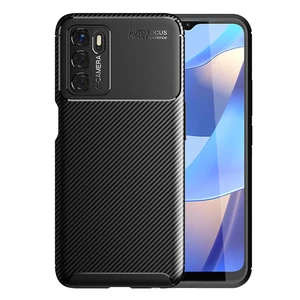 For Cover OPPO A16S Case For OPPO A16S Capas Carbon Fiber Armor Shockproof Bumper Back Soft TPU Cove in USA (United States)