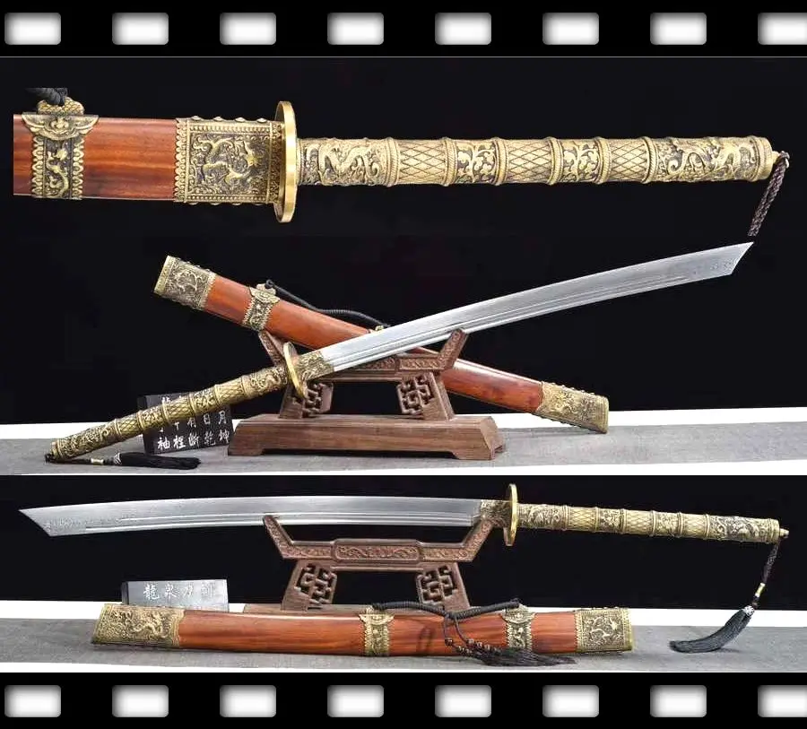 

Handmade High Quality Chinese Wushu Sword Sharp Folded Carbon Steel Kung Fu Broadsword Dao