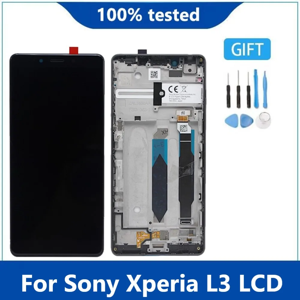 

ЖК-дисплей для Sony Xperia L3 5,7 дюйма, ЖК-дисплей L3312 I4312 I4332 I3322, сенсорный экран с дигитайзером для Sony Xperia L3, ЖК-дисплей с рамкой, оригинал
