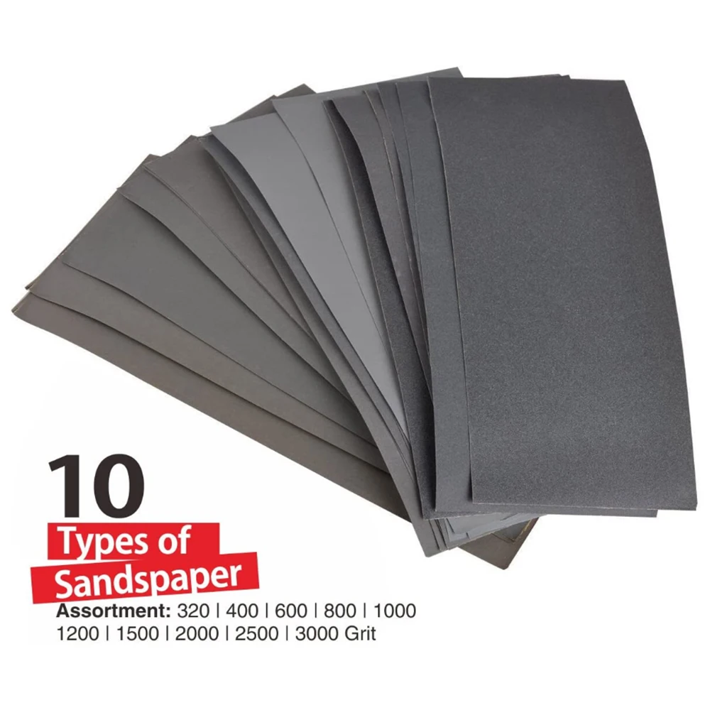 

100 шт. износостойкая полировальная наждачная бумага с тонким песком для авто краски Влажная и сухая полированная наждачная бумага двойного ...