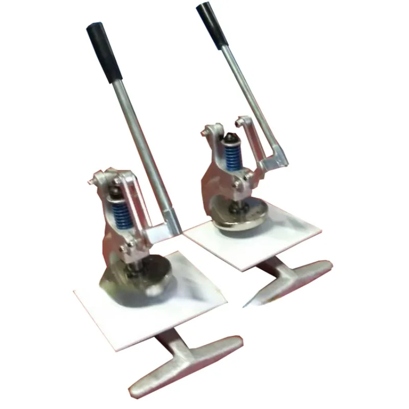 

Hand press Round shape cloth swatch cutter textile sample cutting machine