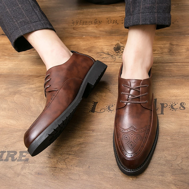 

Nooknak 2021 High-end Custom Business Men's Shoes,Head Layer Cowhide,Comfortable Inside, The Best Choice for Business Size 38-44