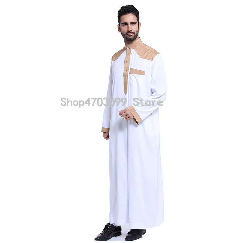 Мусульманская одежда для мужчин abaya арабский халат saudi tobe белый|Мусульманская
