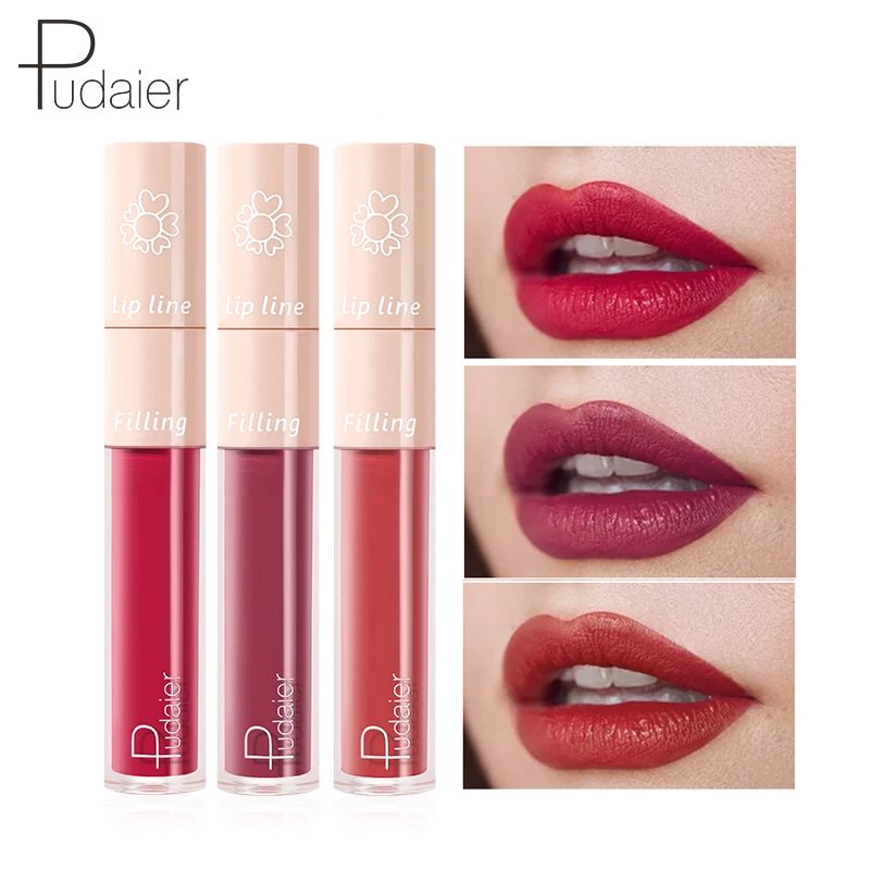 

Жидкая помада Pudaier, матовый блеск для губ, косметика, легкий глянцевый стойкий тинт для губ, водостойкий 20 цветов, макияж губ