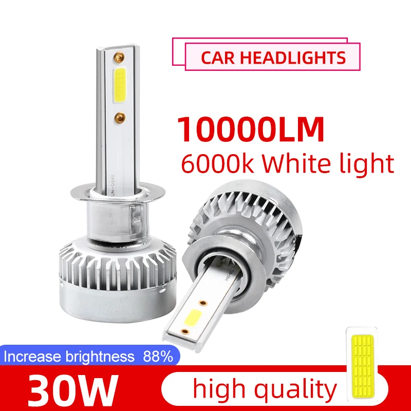 

2Pcs LED Car Headlight H7 Bulb Headlamp H1 H11 H8 H9 HB4 HB3 HIR2 6000K 30W 9005 9006 9012 LED Auto Lamp CSP 10000LM Fog Light