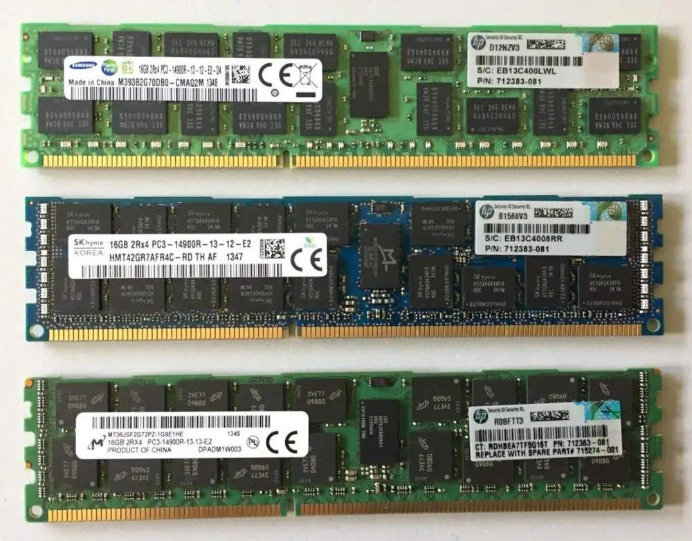 708641-B21 712383-081 715274-001 аккумулятор большой емкости 16GB 2RX4 DDR3-1866 PC3-14900R ECC REG | Компьютеры