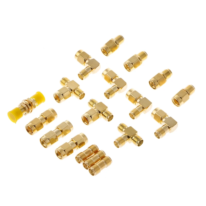

18 Pcs/Set Connector Kits Male Female SMA Plug Antenna Converter Coaxial Adapter P82A