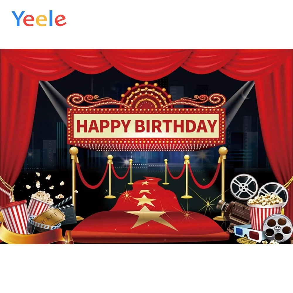 Красный занавес ковровое покрытие для сцены детское шоу Дети День рождения фон