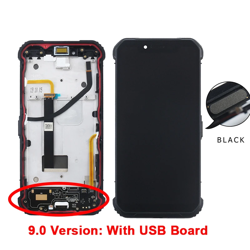 9.0 Black Type 1 Ocolor для Blackview BV9600 ЖК-дисплей+ сенсорный экран+ рамка+ пленка+ кнопка с датчиком отпечатков пальцев+ инструменты для Blackview BV9600 Pro 9,0 - Цвет: 9.0 Black Type 1