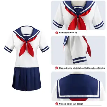 Japanese Korean Version JK Suit Cosplay Costume Women Uniform High School Sailor Navy Girls Japanese Pleated Skirt JK Uniform 1