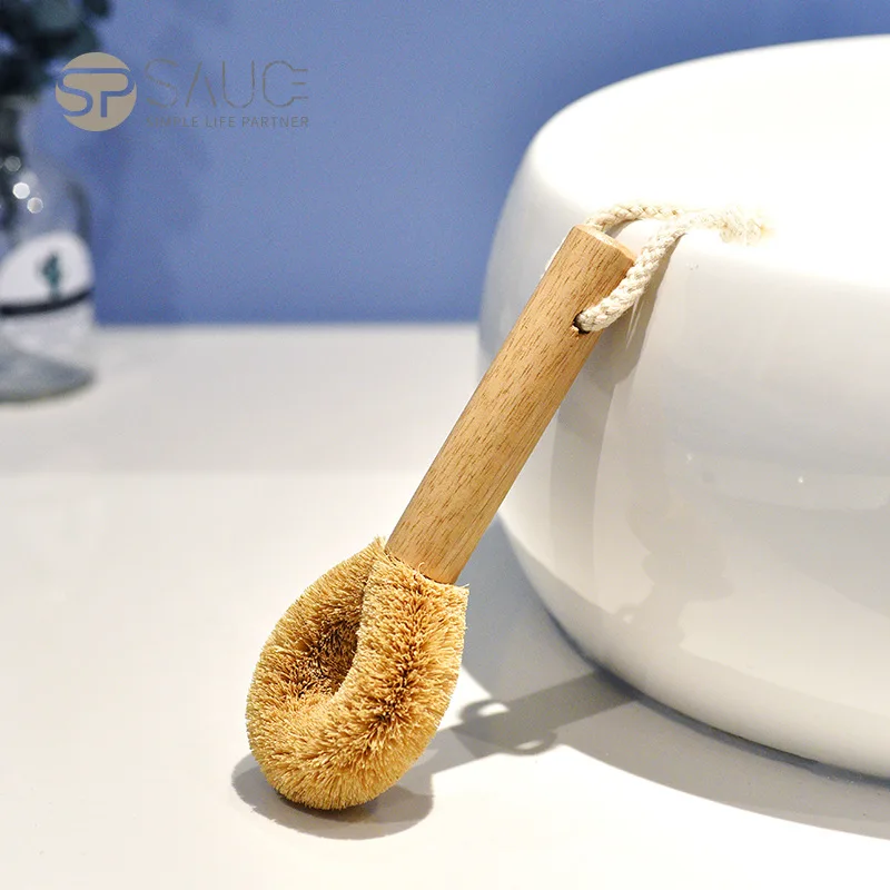 Кокосовое волокно не жирной горшок щетка для очищения кухни мытья посуду с