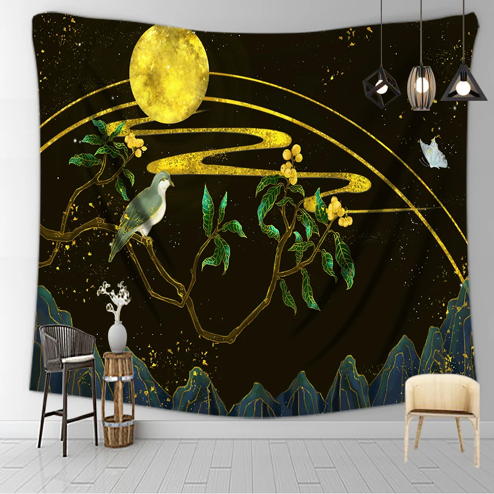 

moon tapestry wall cloth polyester fabric wall carpet drop shipping bohemian wall decor carpet
