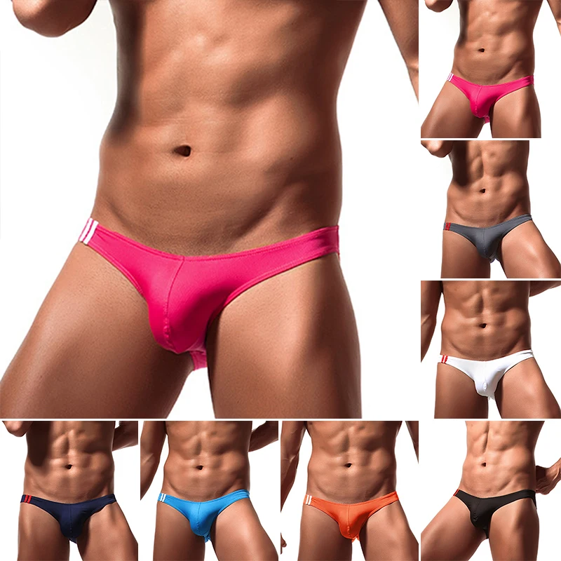 

Sexy Low Waist Men Bulge Pouch Briefs G-String Bikini Thongs Jockstrap Underwear