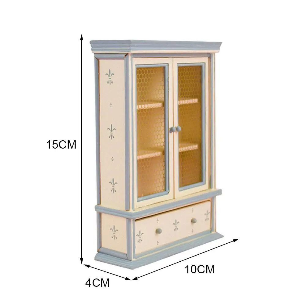 

1/12 Doll House Mini Furniture Model Bookshelf Cabinet Shooting Creative Closet Model Decoration H1Y1