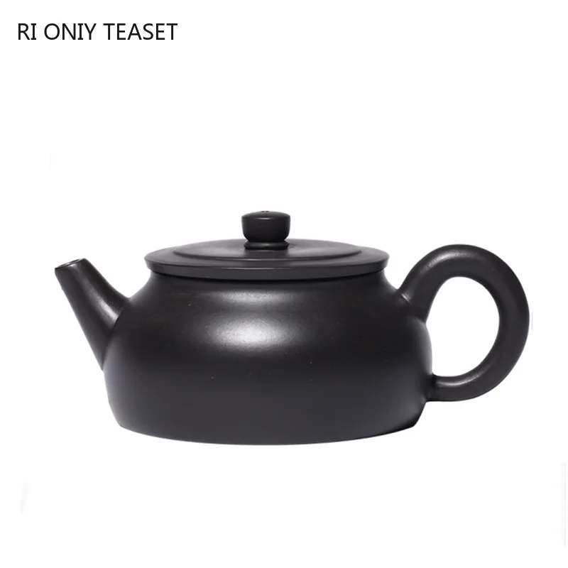 

190ml Traditional Yixing Purple Clay Teapots Raw Ore Black Mud Tea Pot Chinese Zisha Handmade Teaware Home Filter Beauty Kettle