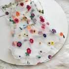 Крутое Прозрачное платье с цветочным рисунком, белое Тюлевое платье для девочек, с коротким рукавом, с юбкой для щенка, кота, пуделя, для принцессы, чихуахуа, мопса, лето