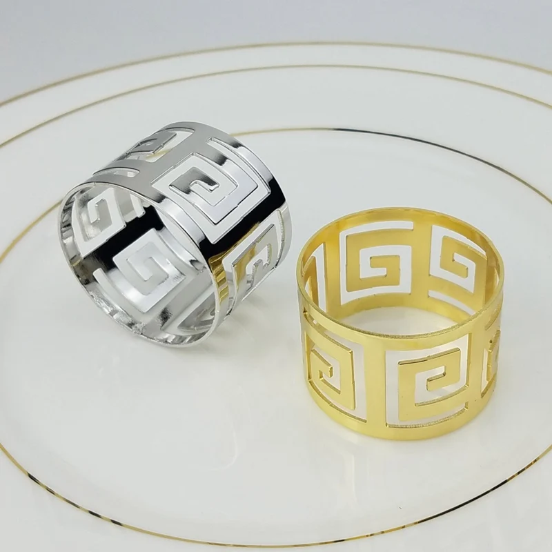 4 шт. кольца для салфеток в сдержанном стиле открытые изысканный Украшение стола