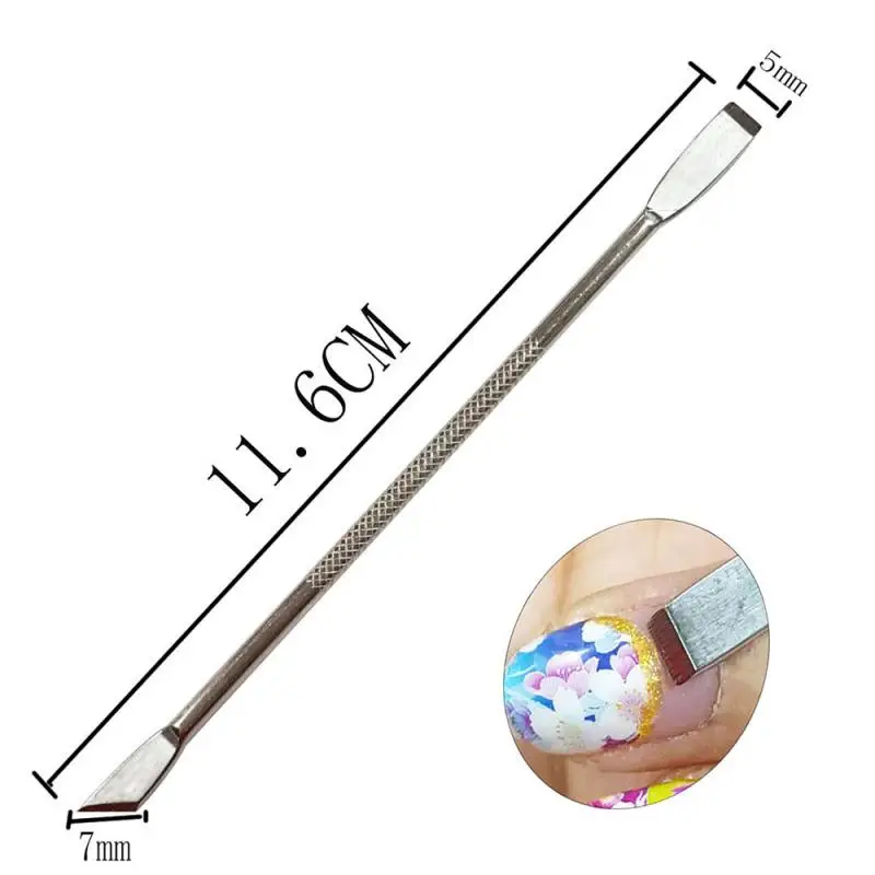 Двухсторонний инструмент для удаления кутикулы из нержавеющей стали