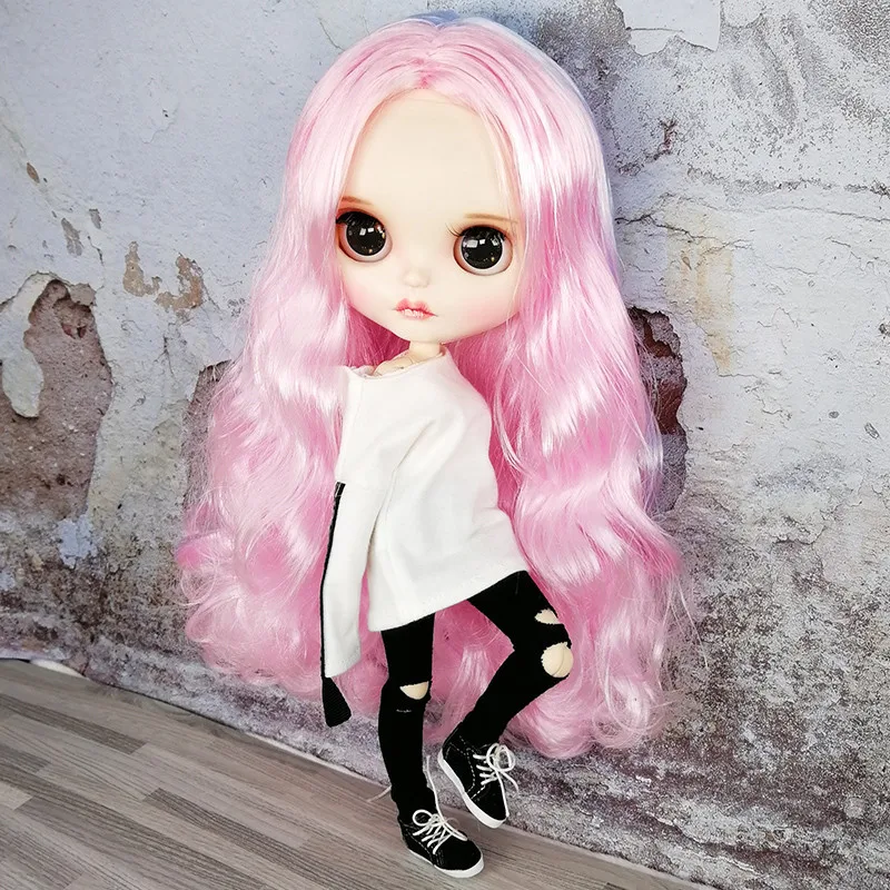 ICY Factory 1/6 BJD Новые матовые розовые волосы для лица 19 суставов тела с бровями блеск