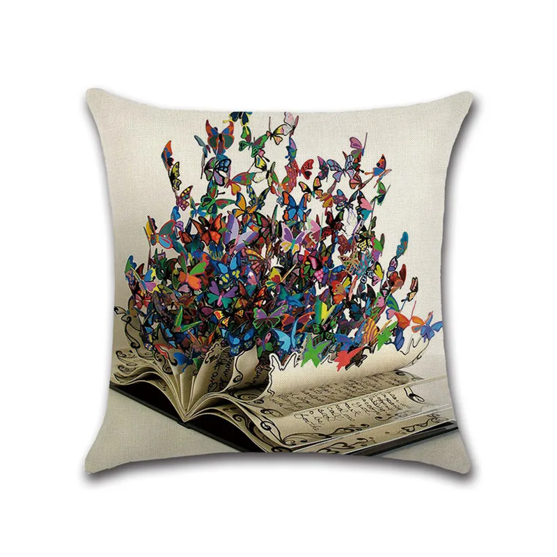 Чехол для подушки с принтом бабочки цветной Забавный чехол дивана