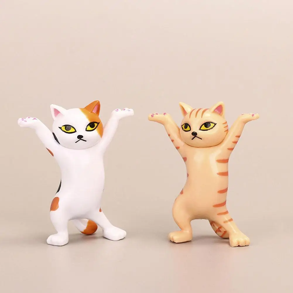 

DIY Pose Cat Set Child Room Decoration Ornaments Raise Your Hand Dancing Kitten Model Raising Hands Dancing Cats Gashapon Doll