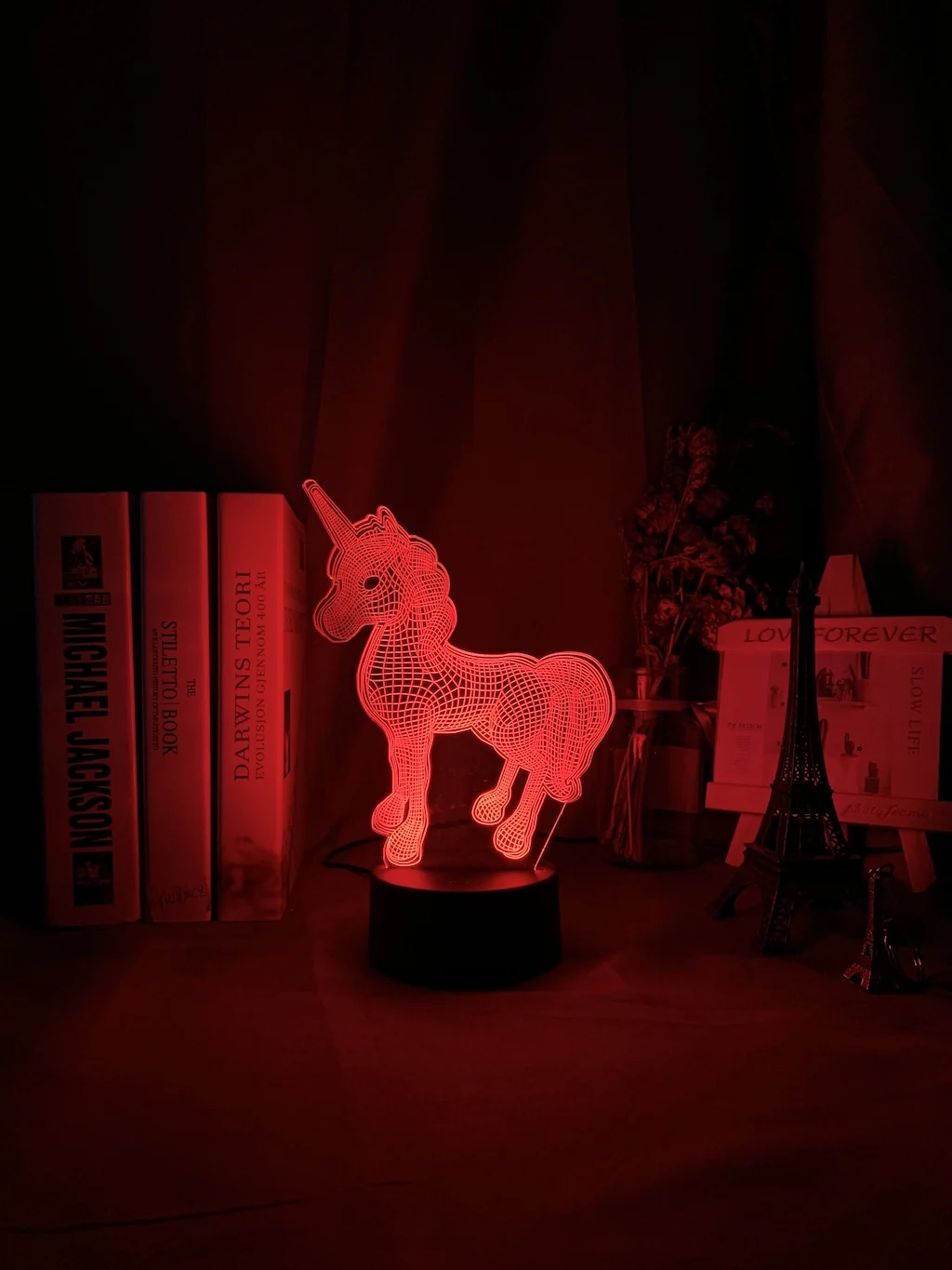 3d лампа в виде единорога детский ночсветильник меняющий цвет Usb аккумулятор