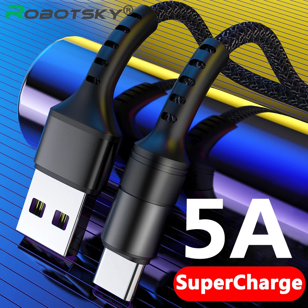 Зарядный кабель USB Type C 5 А для Huawei P30 P20 Mate 20 Pro|Кабели мобильных телефонов| |